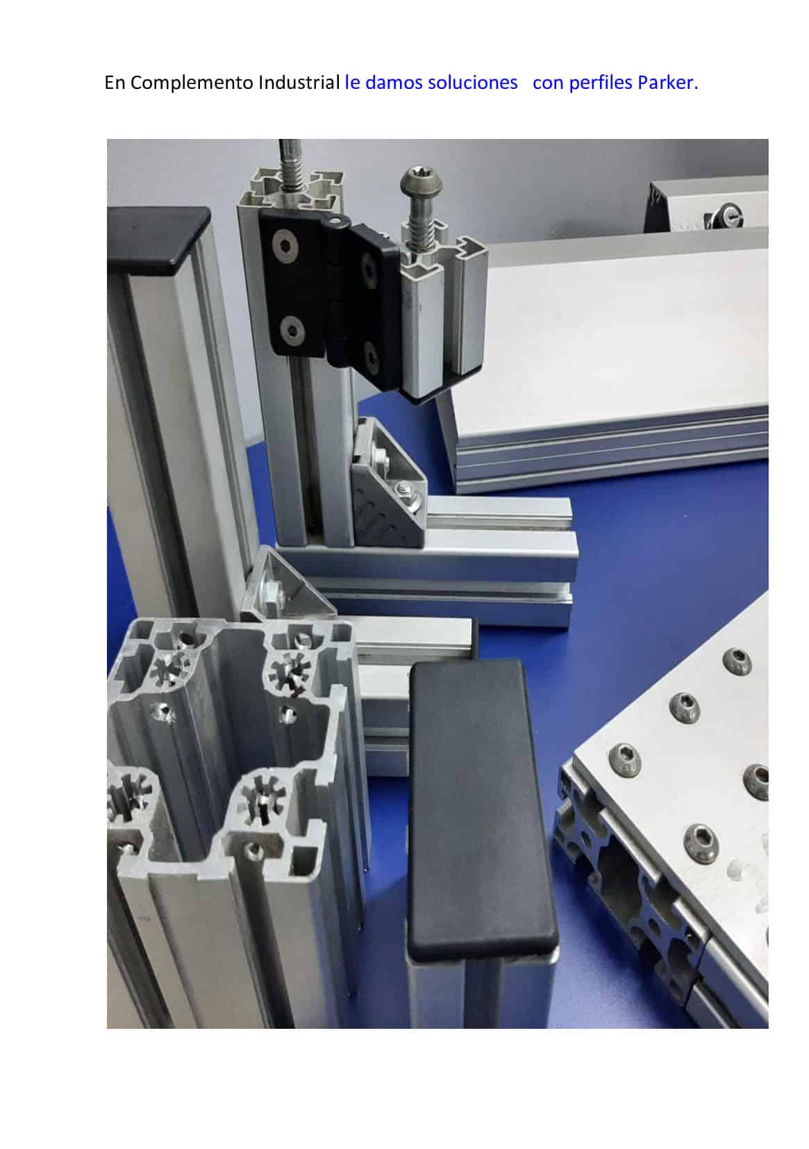 Accesorios para unir el perfil, conectores, escuadras, sujetadores