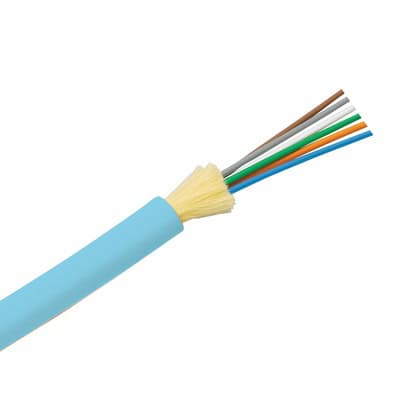 Cable PANDUIT FODRX06Y de distribución de fibra vertical multimodo resistente al fuego, 6 fibras, núcleo de 50 um