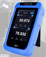 Termómetro digital marca ADDITEL modelo ADT282. Lee RTD´s y termopares con resolución de 0.001°C, capacidad de almacenamiento de datos