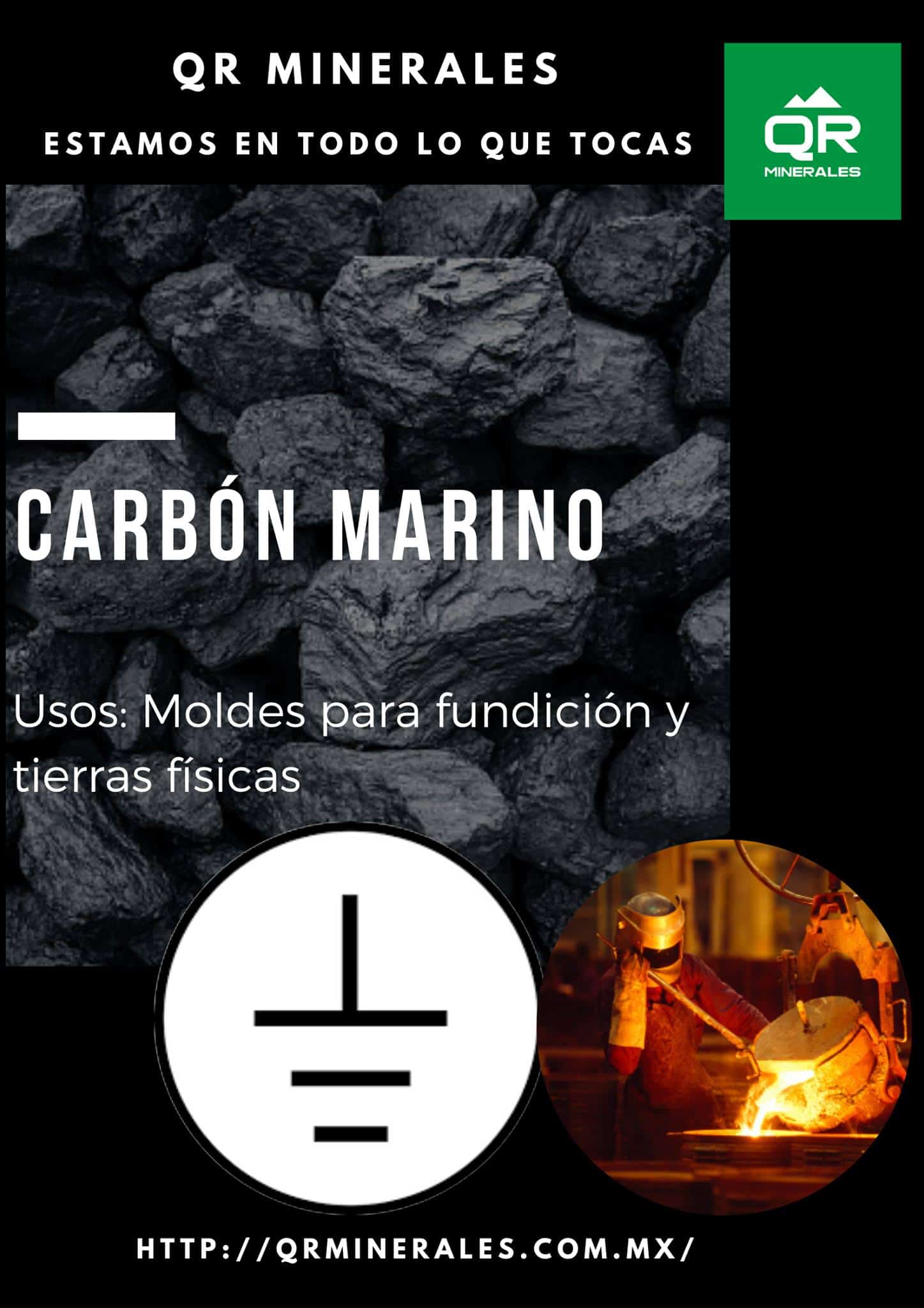 Carbón marino para moldes de fundición