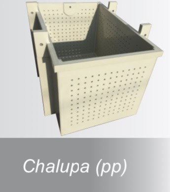 Chalupas de polipropileno euro grey
