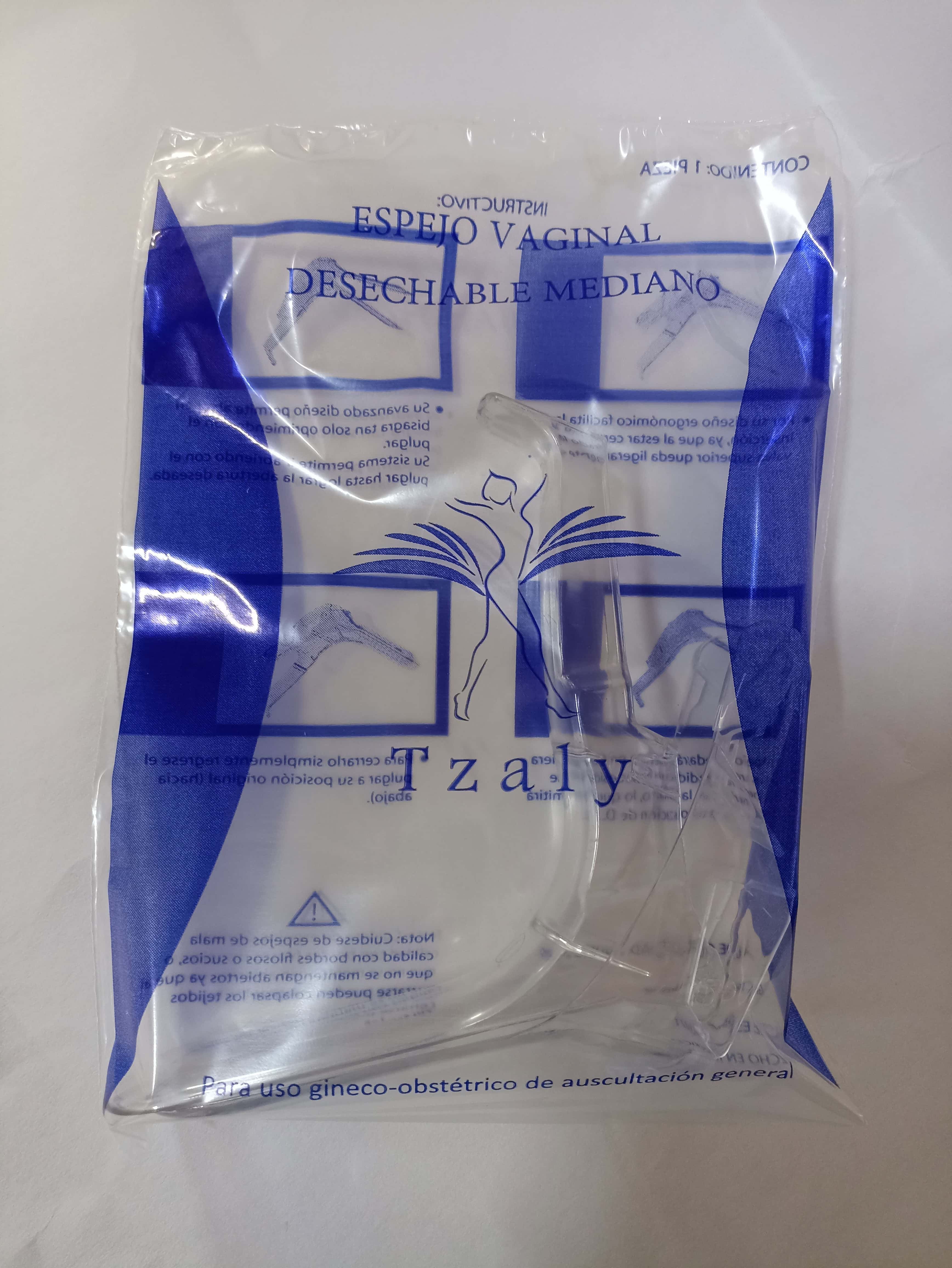 Espejo vaginal desechable,tamaño chico y mediano.