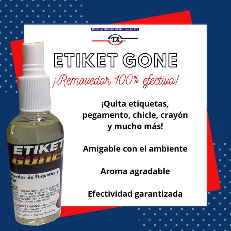 Liquido removedor de etiquetas y chicles