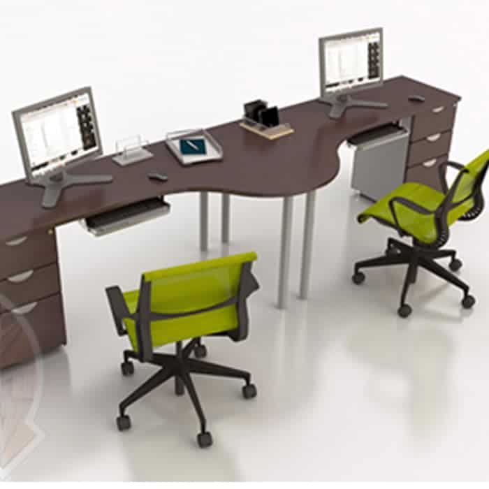 Escritorios para oficinas Legno en L corte