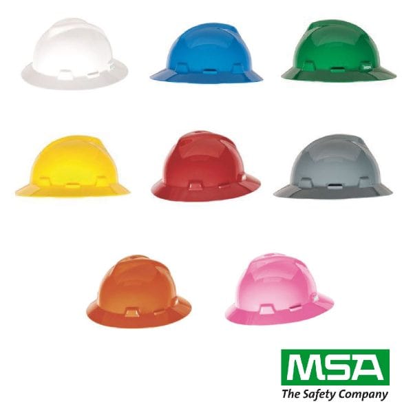 Cascos de seguridad V-Gard ala ancha Fas-Trac III MSA