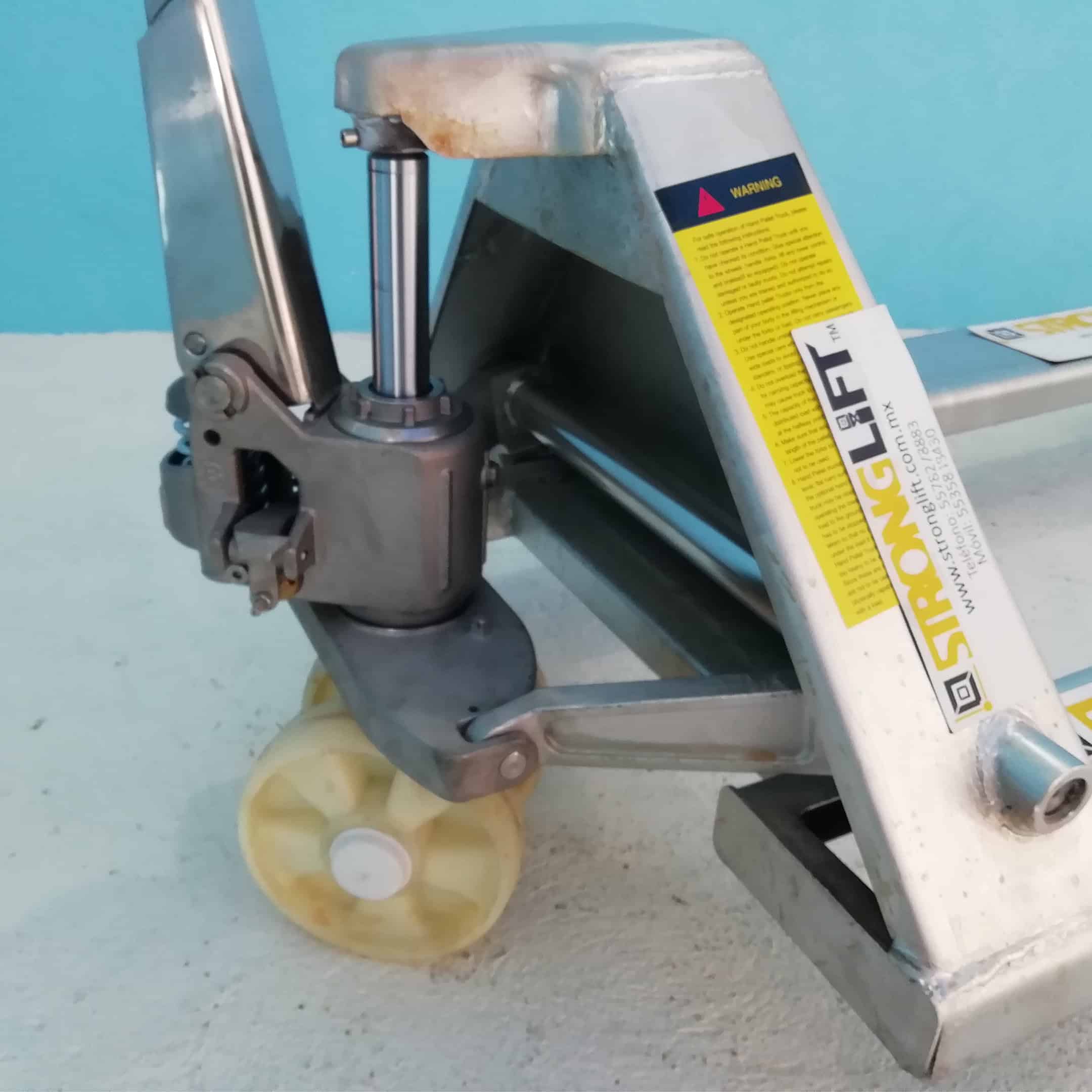 Patin hidraulico angosto  2 toneladas angosto de acero inoxidable 3