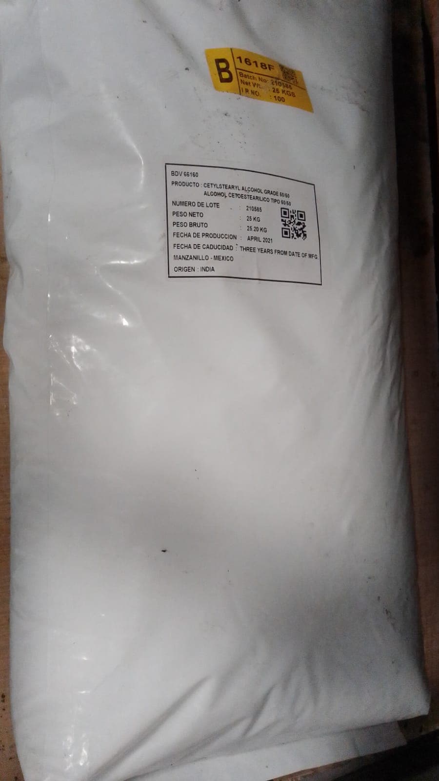 Alcohol cetoestearilico para la industria del cuidado personal