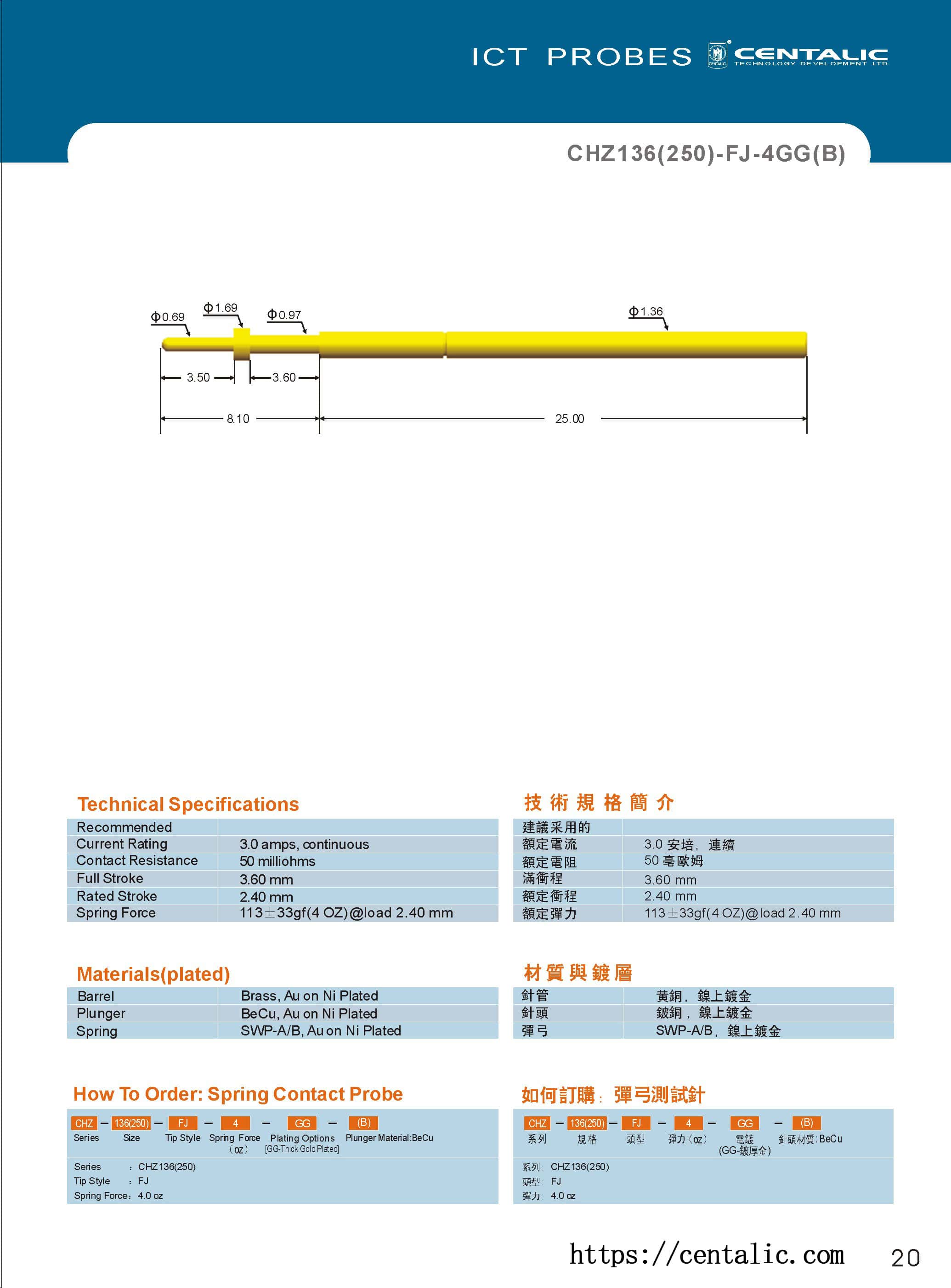 Cable Harness Probe Pogo Pin CHZ136(250) for the Tests of Automotive Industry