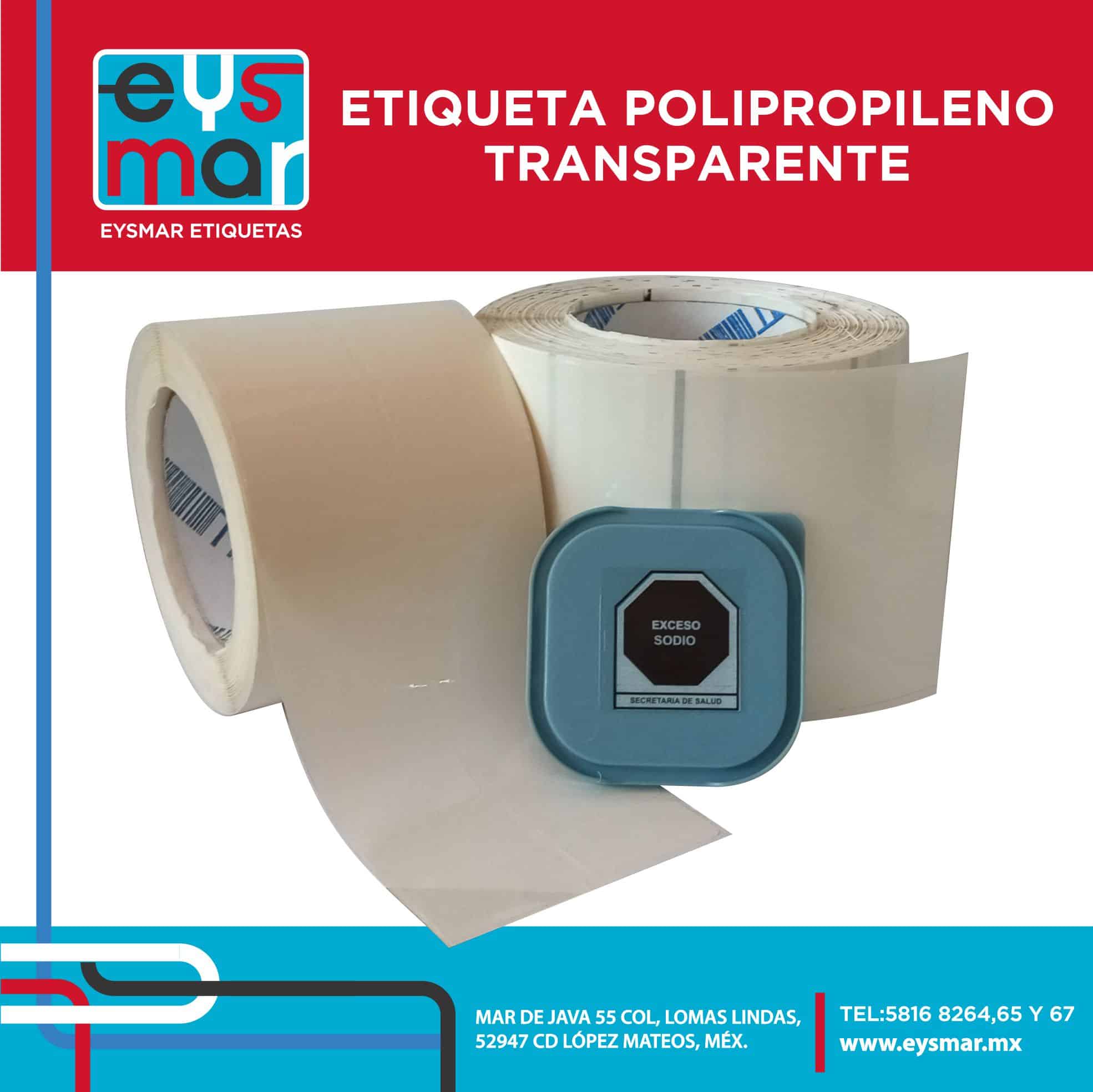Etiquetas Autoadheribles Polipropileno Transparente BOPP