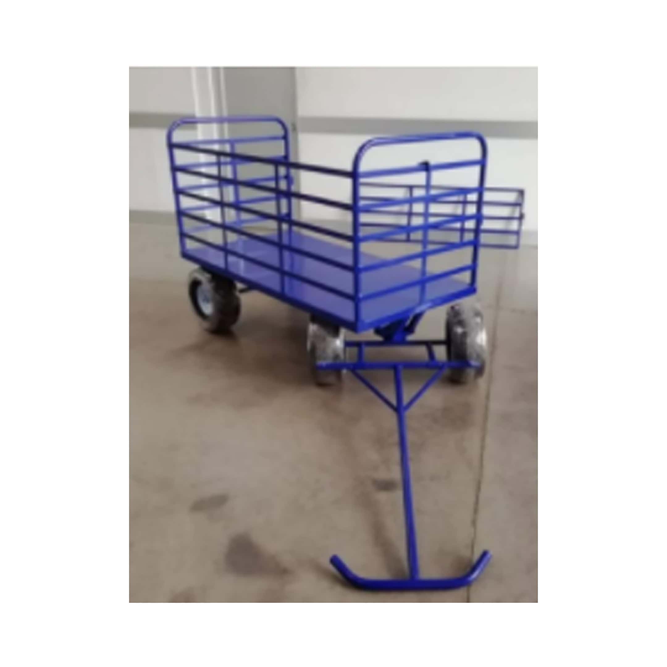 Carros plataforma tipo carreta con canastilla y compuerta