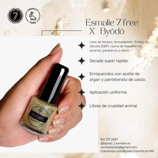 Esmalte para uñas libre de parabenos