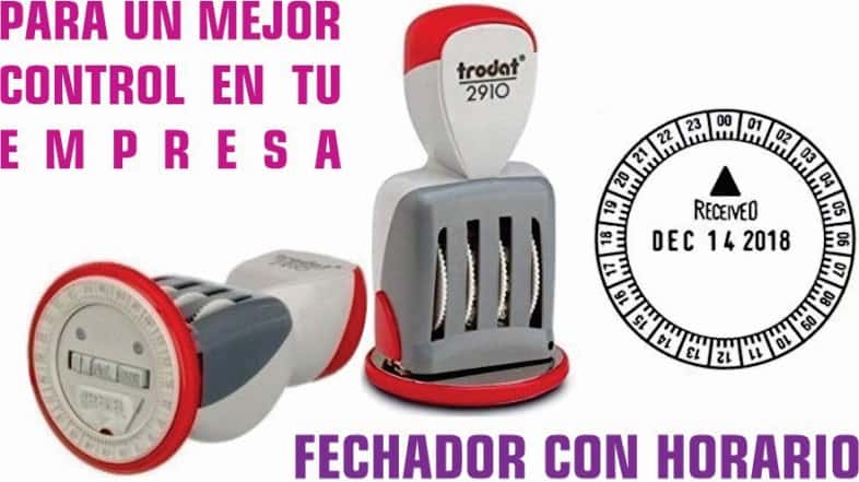 Sellos fechadores autoentintables