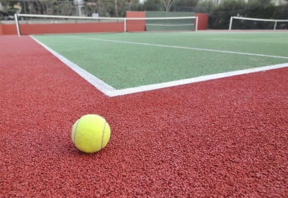 Pisos de tartán para chanchas de tenis