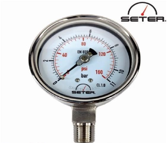 Manómetros de acero inoxidable para medios gaseosos 