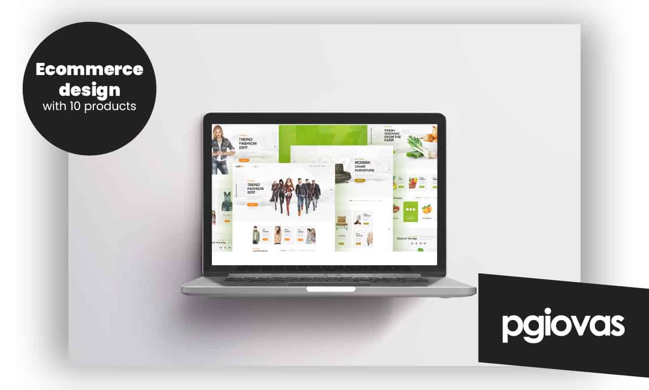 Diseño de tienda en línea con 10 productos