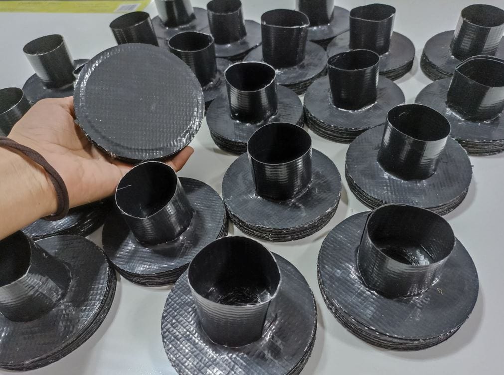 Guardas industriales circulares con tope y cuello 