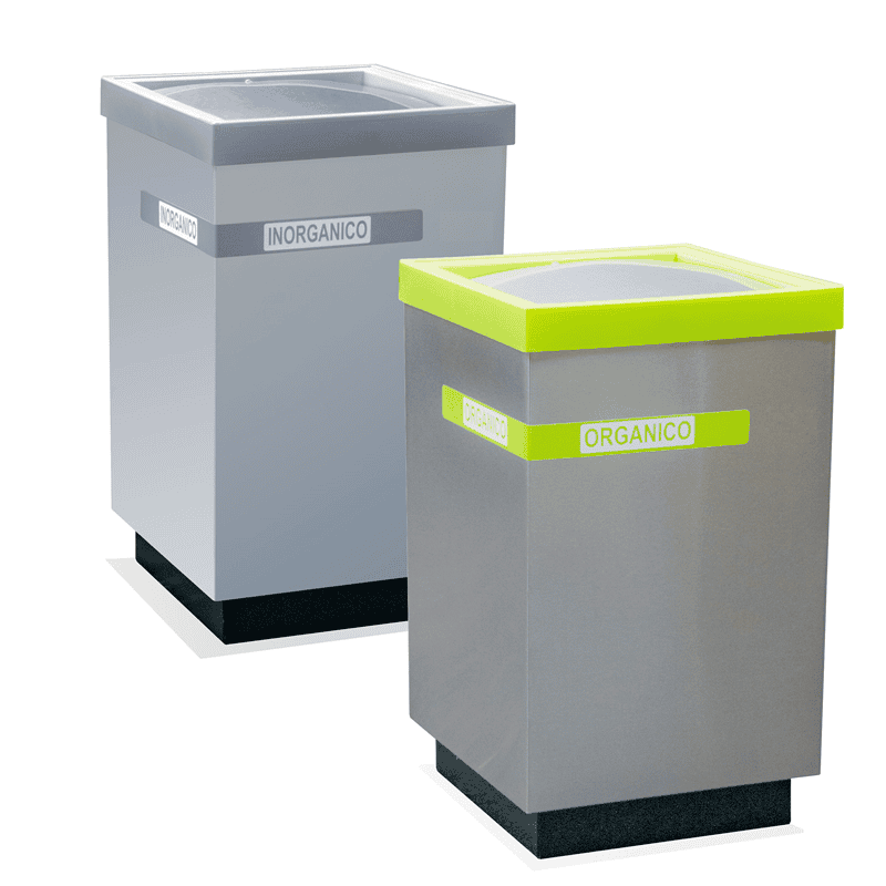 Botes cubo de acero inoxidable ecológicos 110lt.