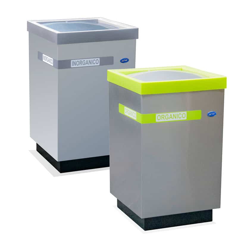 Botes cubo con tapa balancín 110 lts.