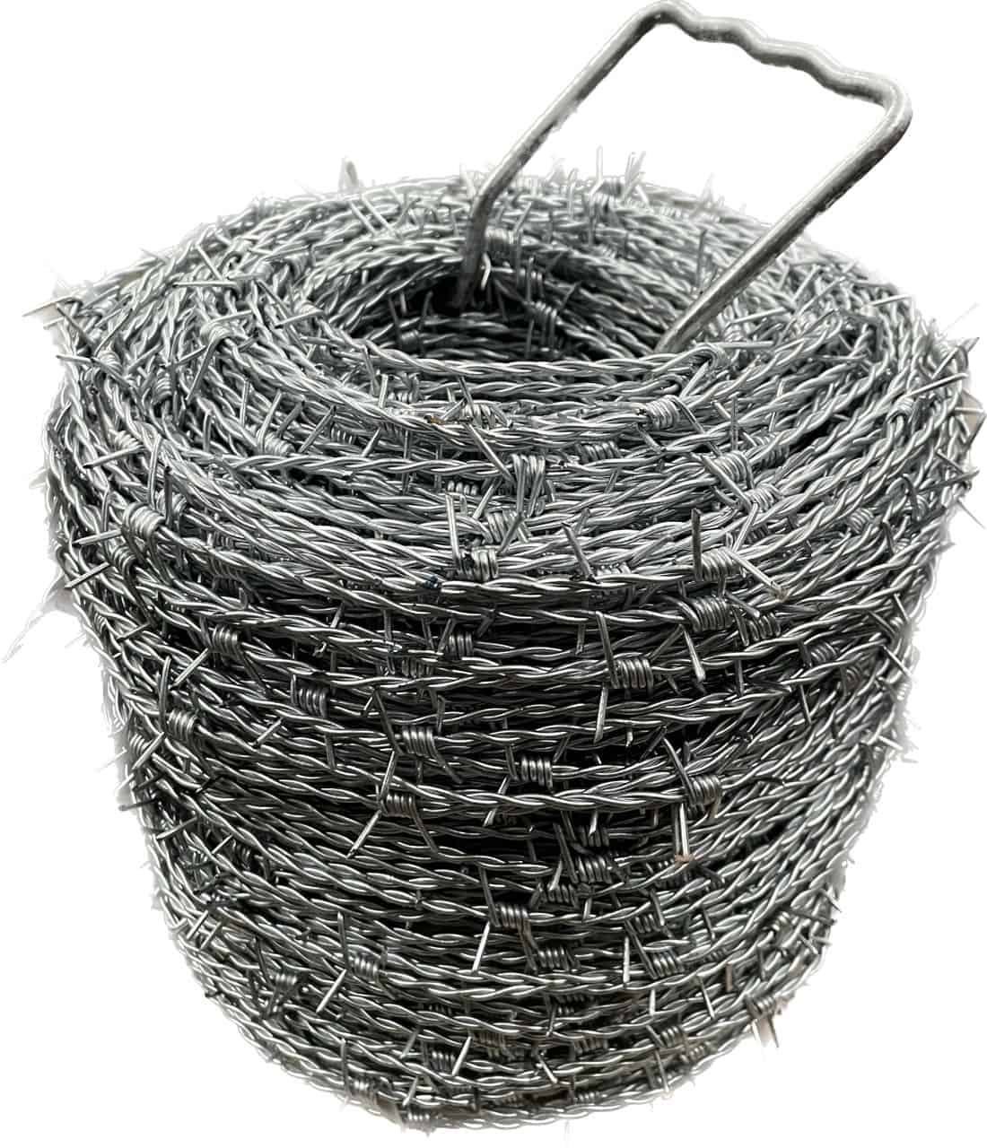 Alambre De Púas Galvanizado Calibre 16 Rollo De 200m