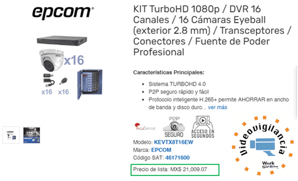 Videovigilancia KIT TurboHD 1080p