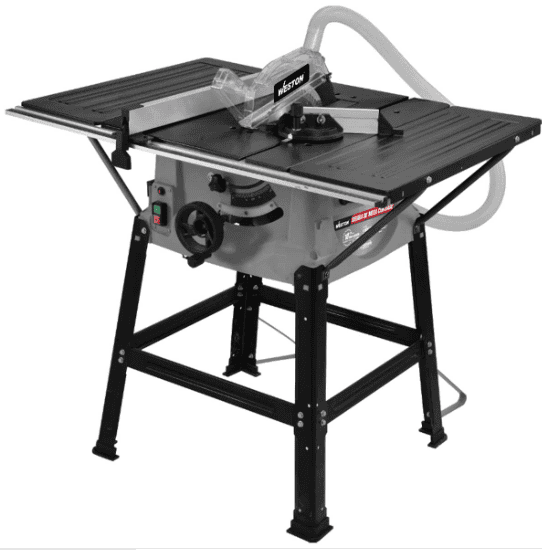 Sierras de mesa con base para madera M-03037 Weston 10'' 1800W 110V 1F