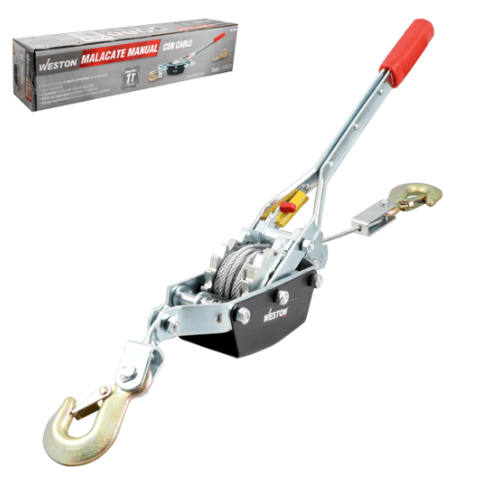 MALACATE MANUAL CON CABLE 2 TON M-01966 WESTON