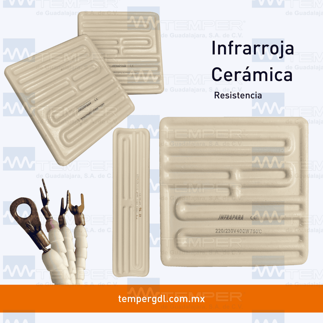 Resistencias infrarojas de cerámica 10,000 horas de vida de operación