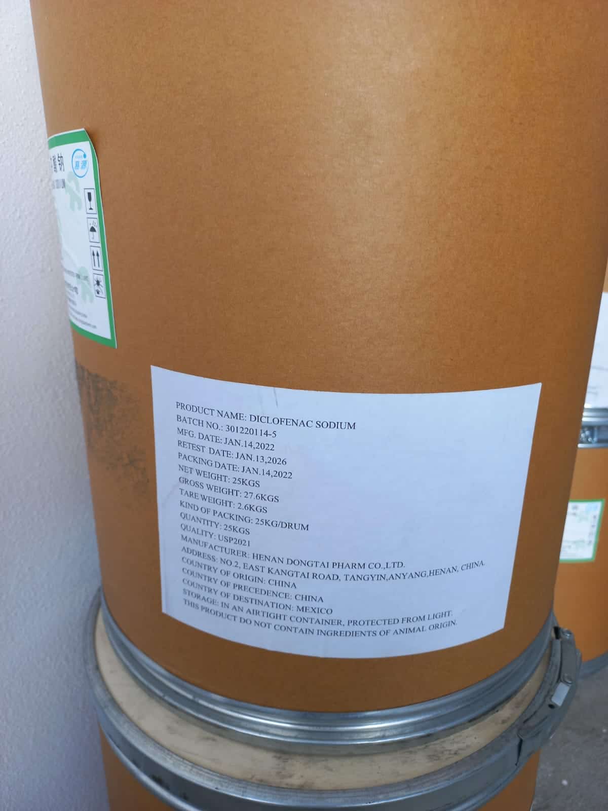 Diclofenaco Sodico 25 Kgm