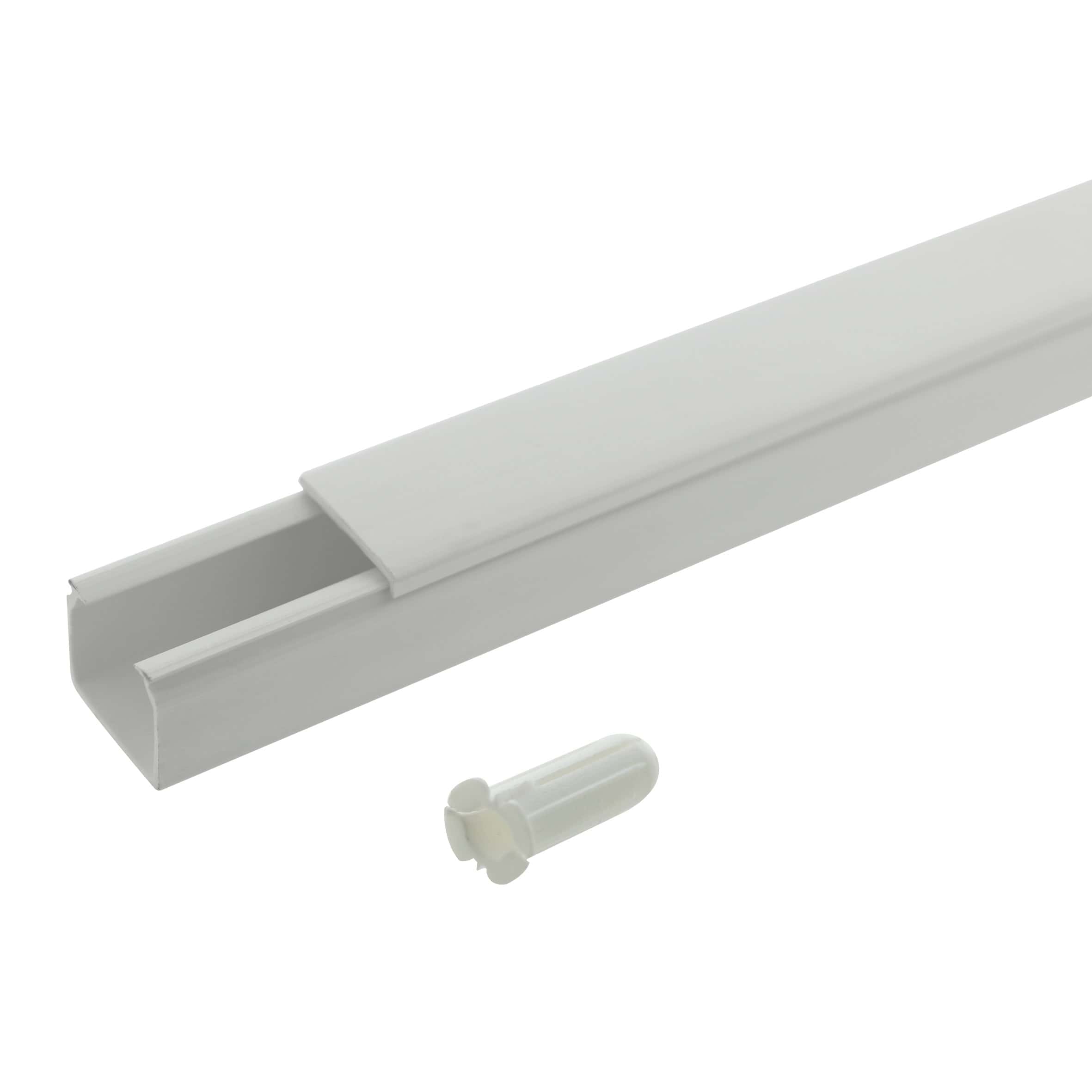 Canaleta De 2cms X 1.7cms En 2 Tramos De 1.10mts Blanco