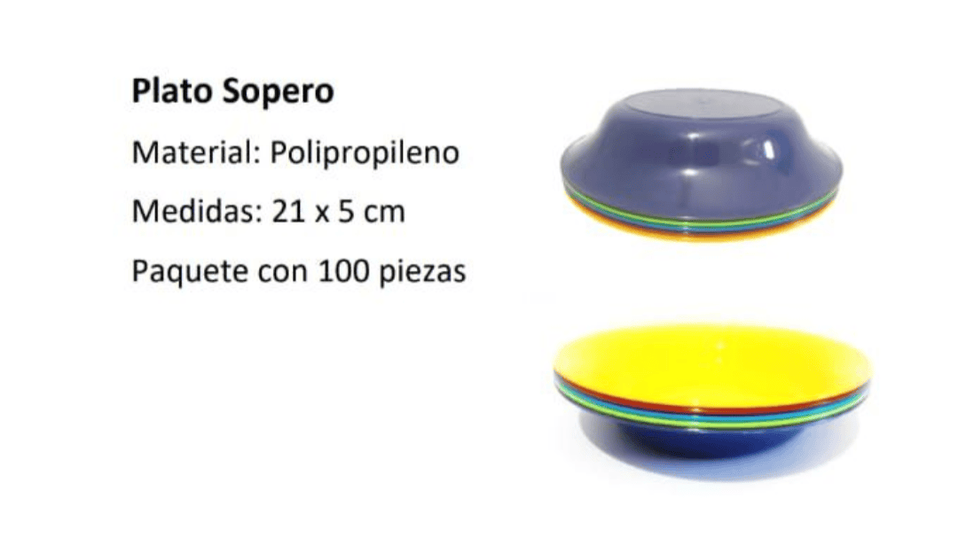 Platos de plástico soperos