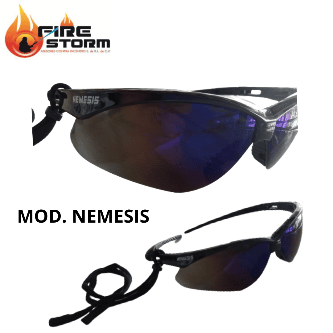 Lentes de proteccion mica de policarbonato clara/humo/ambar/espejo en Fire Storm