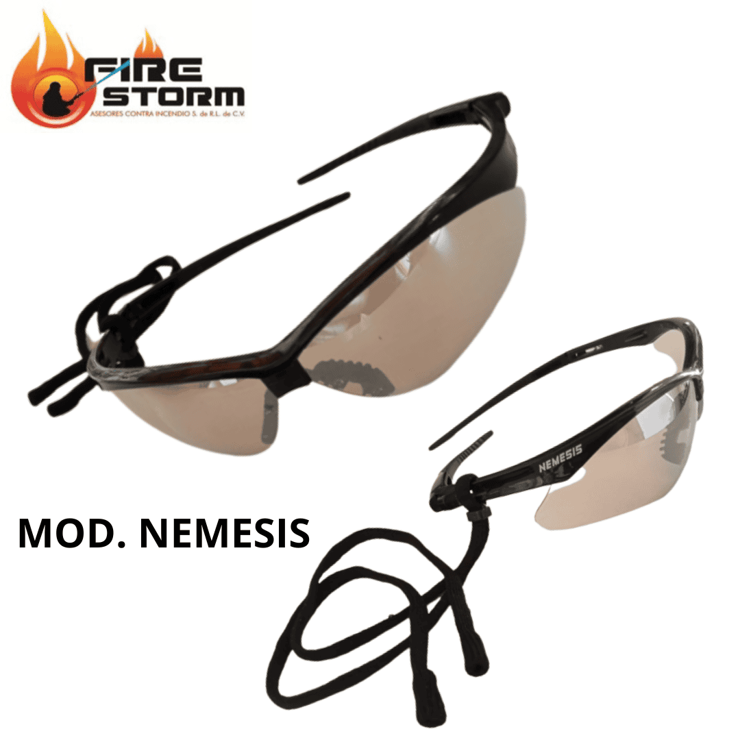 Lentes de seguridad varias marcas y modelos mica de policarbonato clara / humo/ ambar/ espejos en Fire Storm