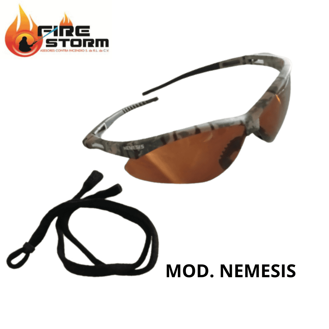 Lentes de seguridad nemesis mica de policarbonato clara/humo/ambar/espejo en Fire Storm 