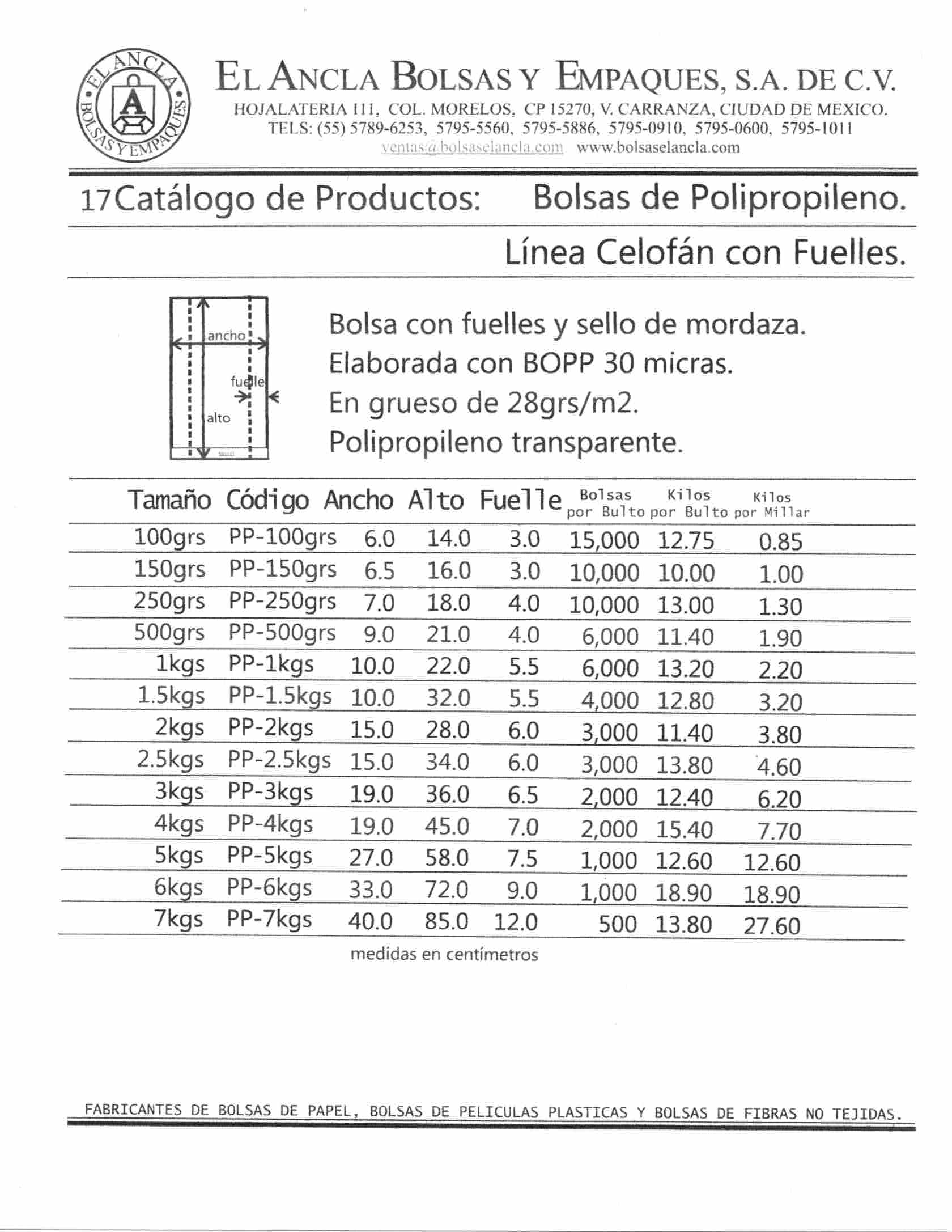 Bolsa de celofán con fuelle y sello mordaza 3