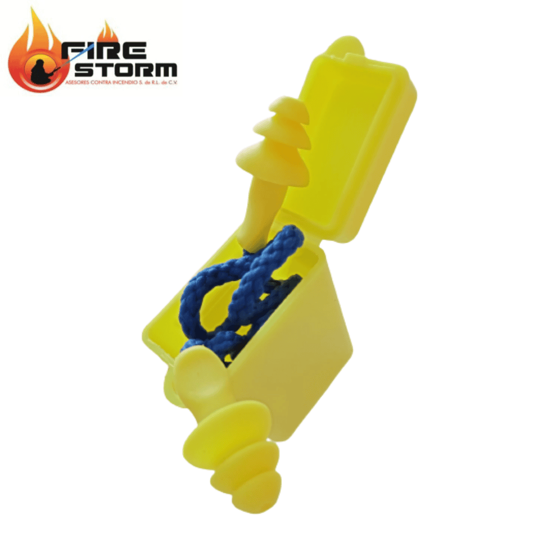 Tapones desechables disponible con estuche, en Fire Storm