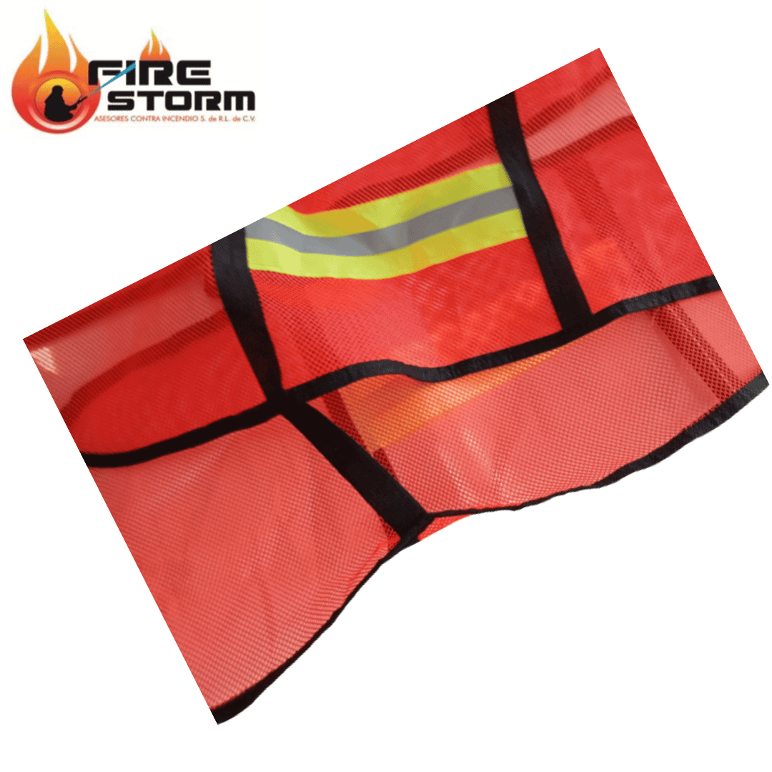 Chalecos de malla reflejante para trabajos de dia y de noche varios colores, disponible en Fire Storm
