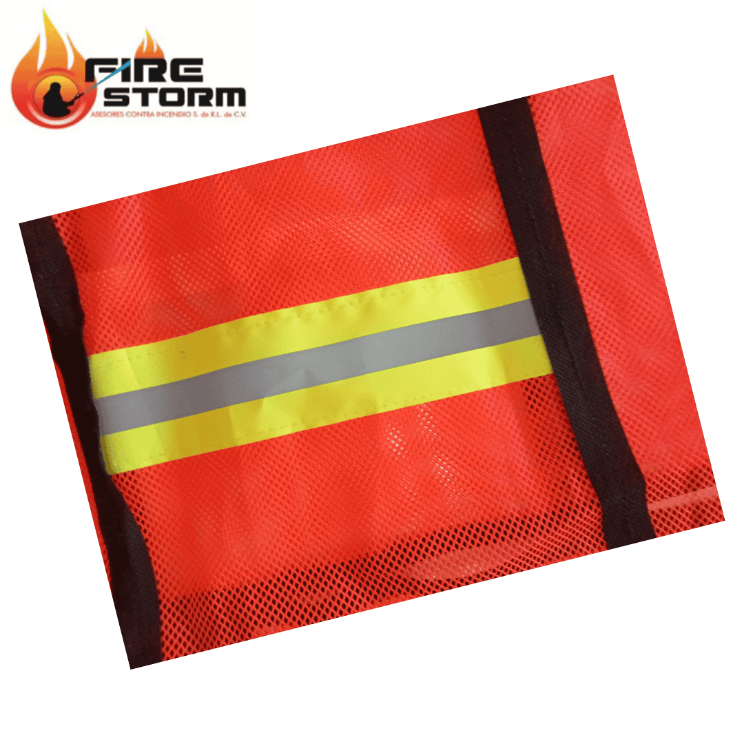 Chalecos de malla reflejante para trabajos de dia y de noche varios colores, disponible en Fire Storm