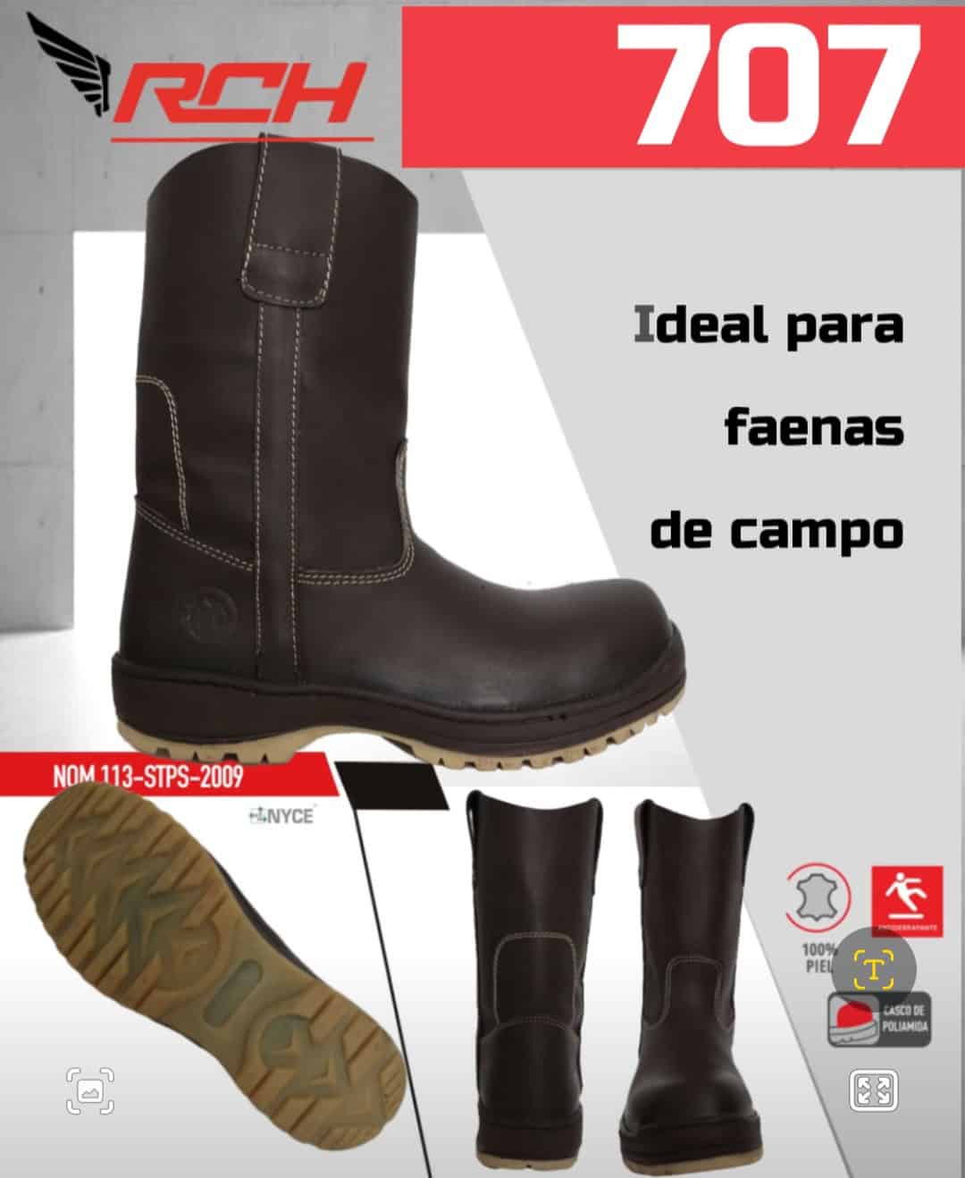 Botas de seguridad para trabajo en el campo