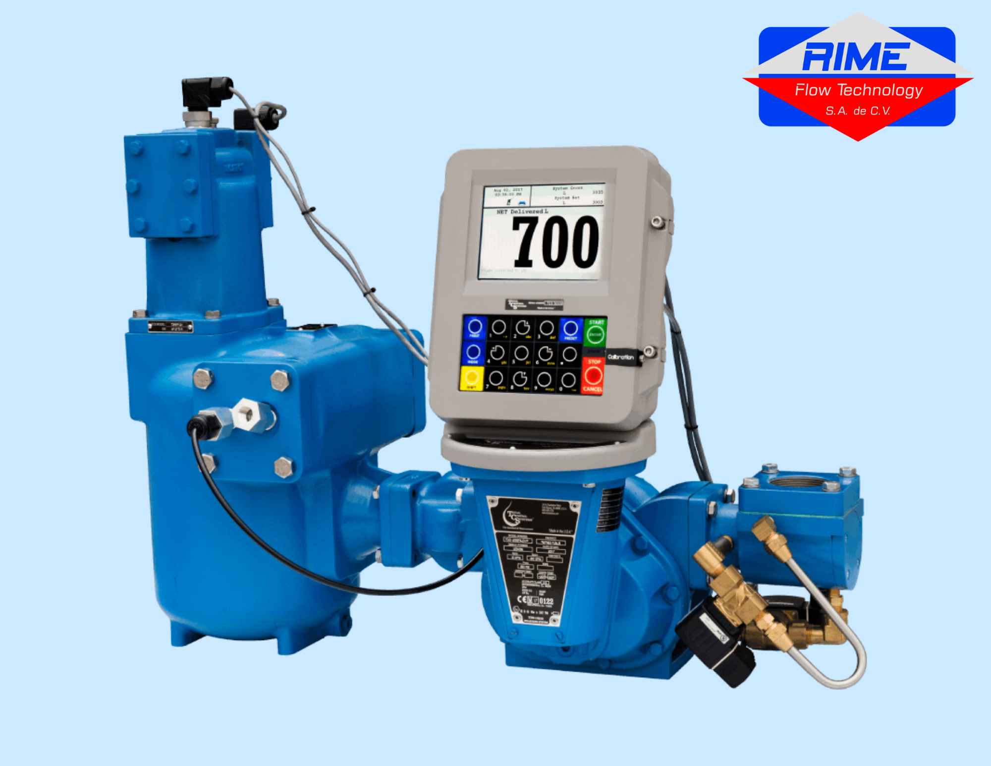 Medidor de flujo de desplazamiento positivo Total Control Systems