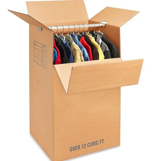 Cajas de cartón tipo ropero para mudanzas y fletes, caja armario