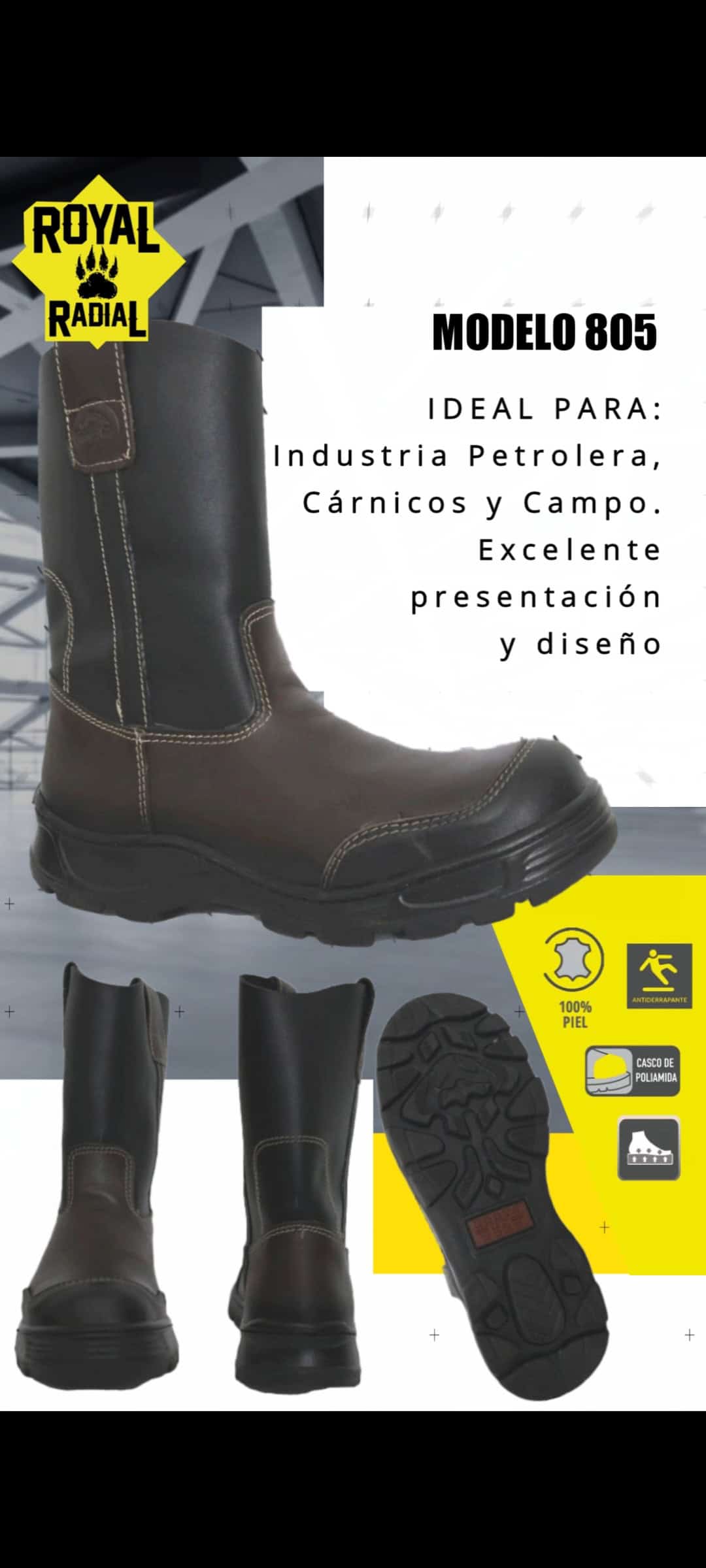 BOTA ALTAS DE SEGURIDAD TIPO. PETROLERA Y PARA EL CAMPO