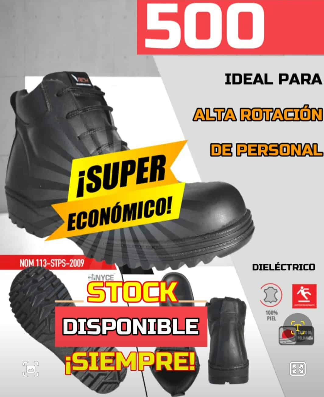 Zapato tipo botín de seguridad