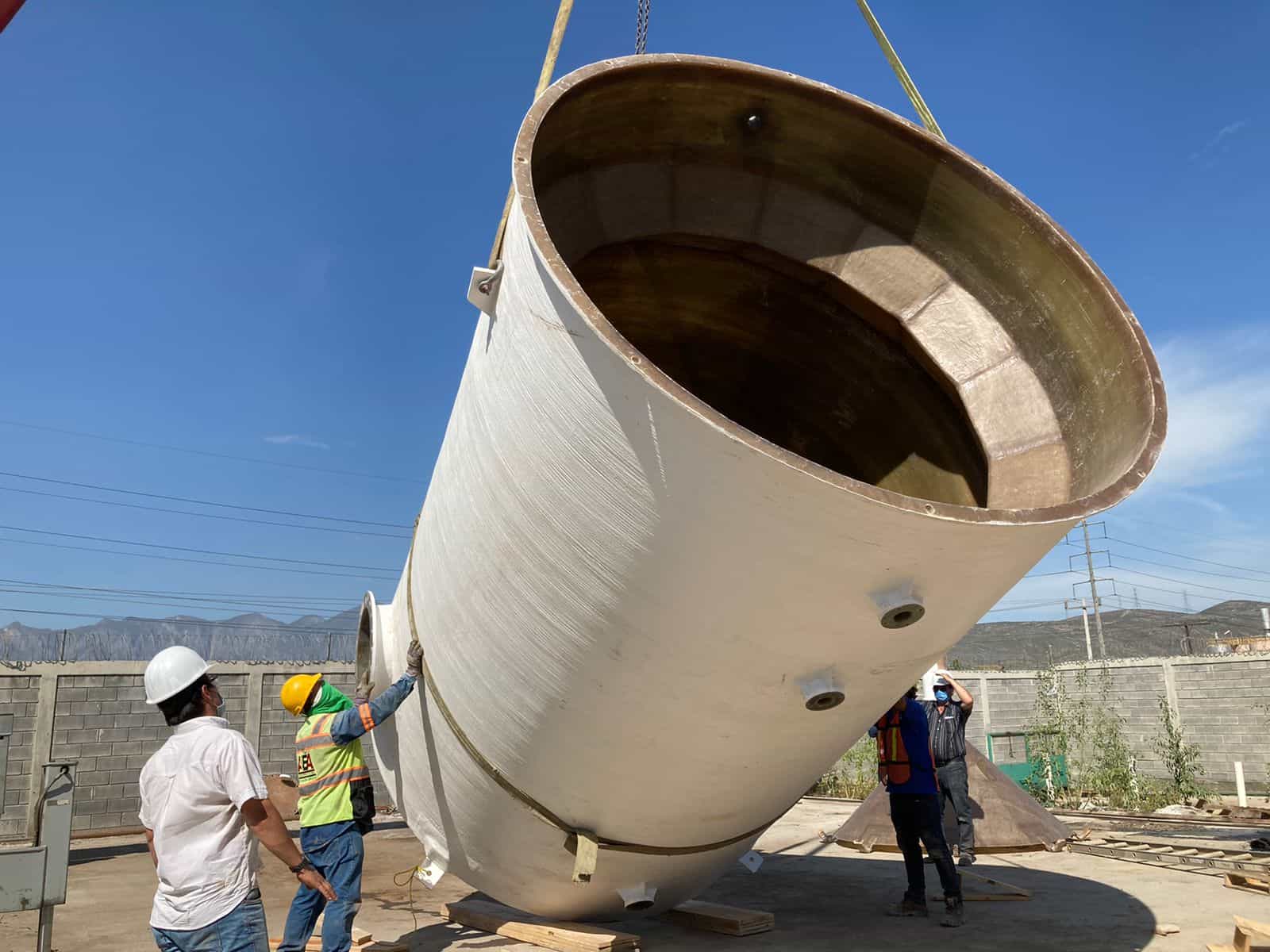 Tanques de fibra de vidrio para tratamiento de aguas