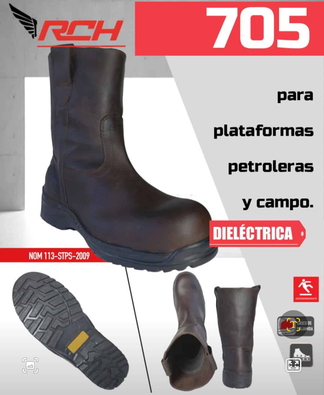 Bota de uso agrícola dieléctrica.