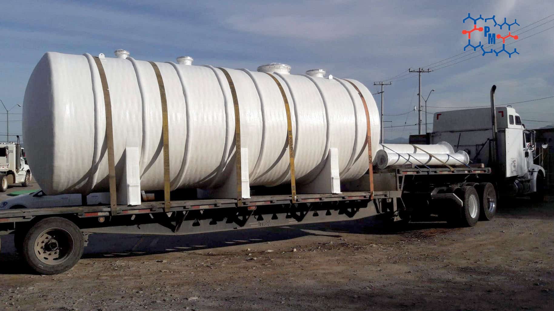 Tanques cilindricos horizontales de fibra de vidrio Plastimarmol