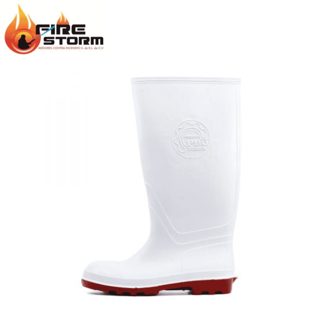 Bota sanitaria blanca con casquillo de acero en Fire Storm