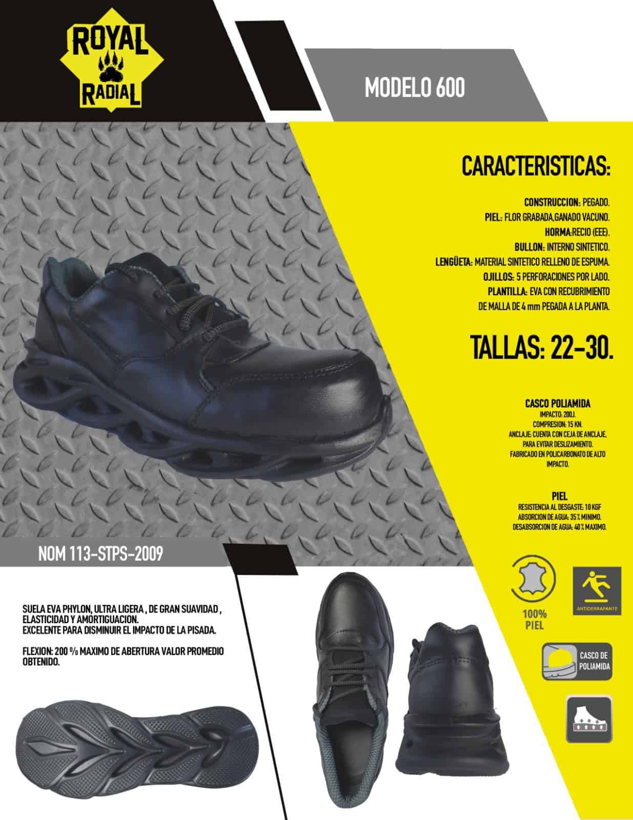 Tenis de seguridad dieléctrico.