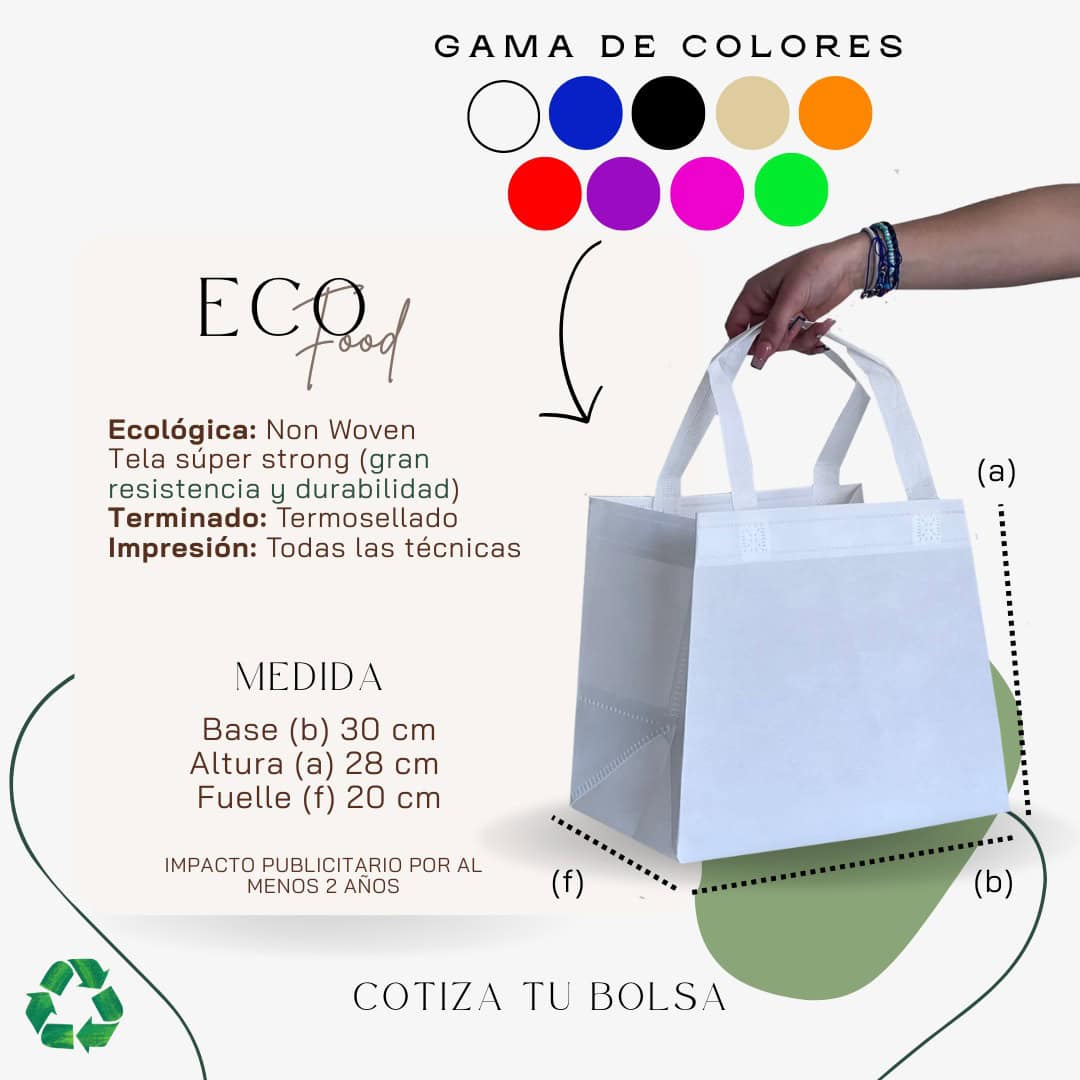 Bolsas ecologicas en tela no tejida