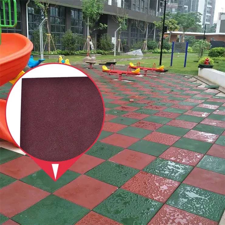 loseta de caucho de llanta reciclada para juegos infantiles