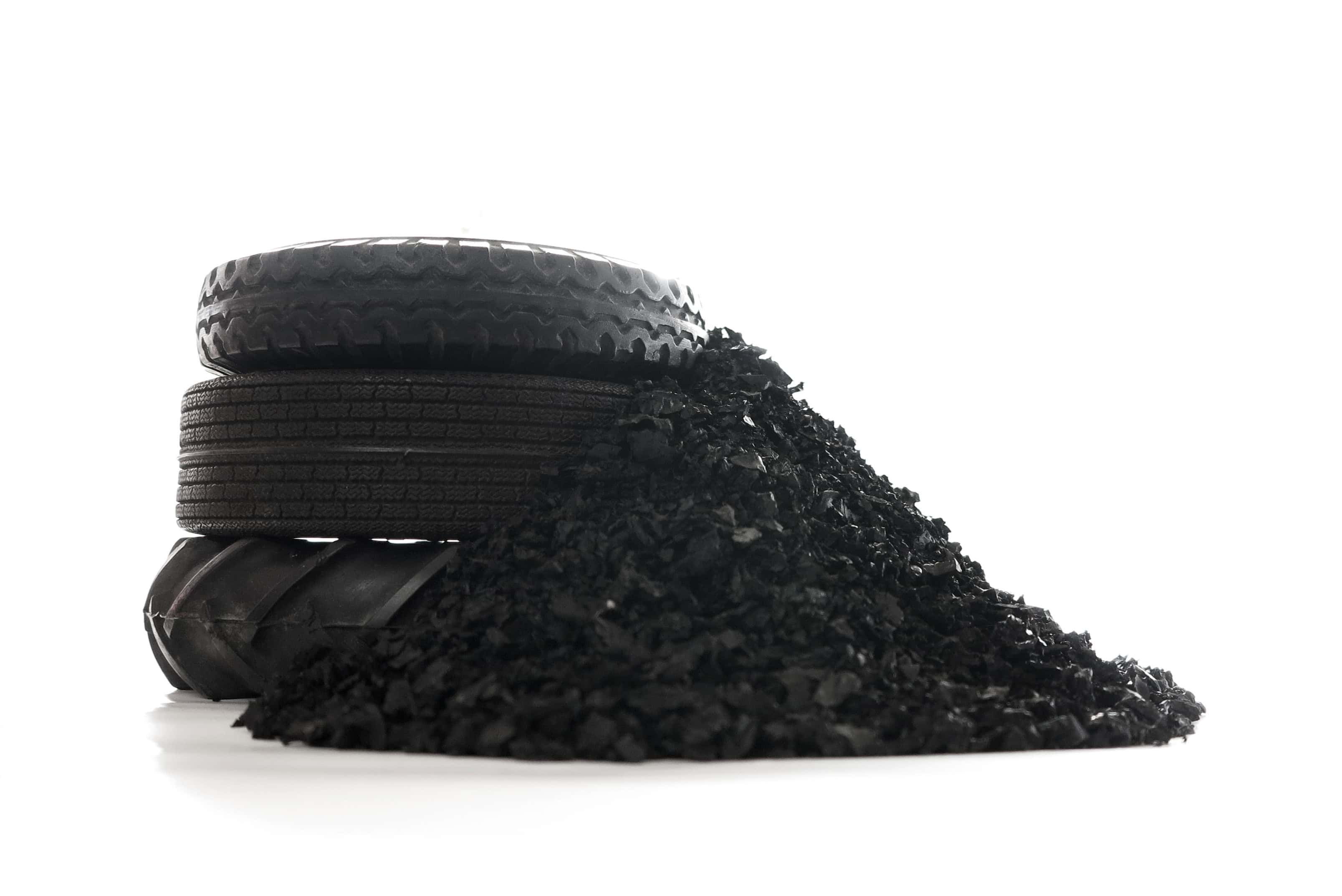 Hule de llanta triturado